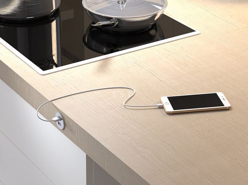 ASA 06029P00003 Nabíjecí HUB vestavný VERSAPICK, 2xUSB 5V (typ A), ⌀42mm, kulatý, plast, černá matná ASA 06029P00003 Nabíjecí HUB vestavný VERSAPICK, 2xUSB 5V (typ A), ⌀42mm, kulatý, plast, černá matná